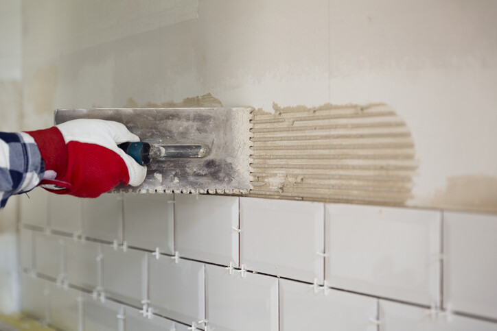 Tile backsplash installation by American Flooring Professionals